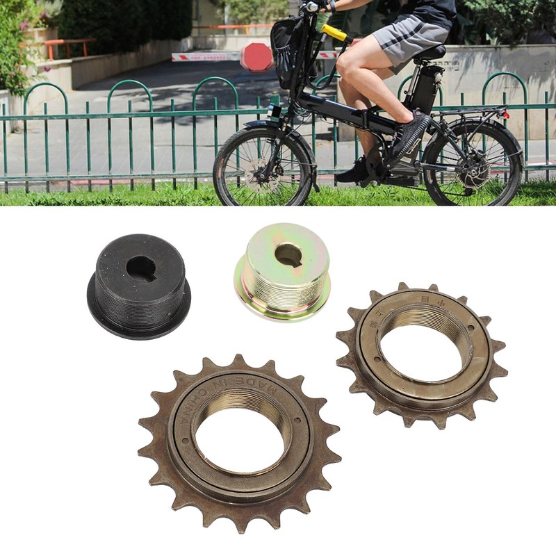 Tomotato 2 Piece Bicycle Freewheel Adapter Set, Iron 16T 18T