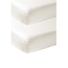 Meyco 564201 2-Pack Fitted Sheet, Cot, Offwhite