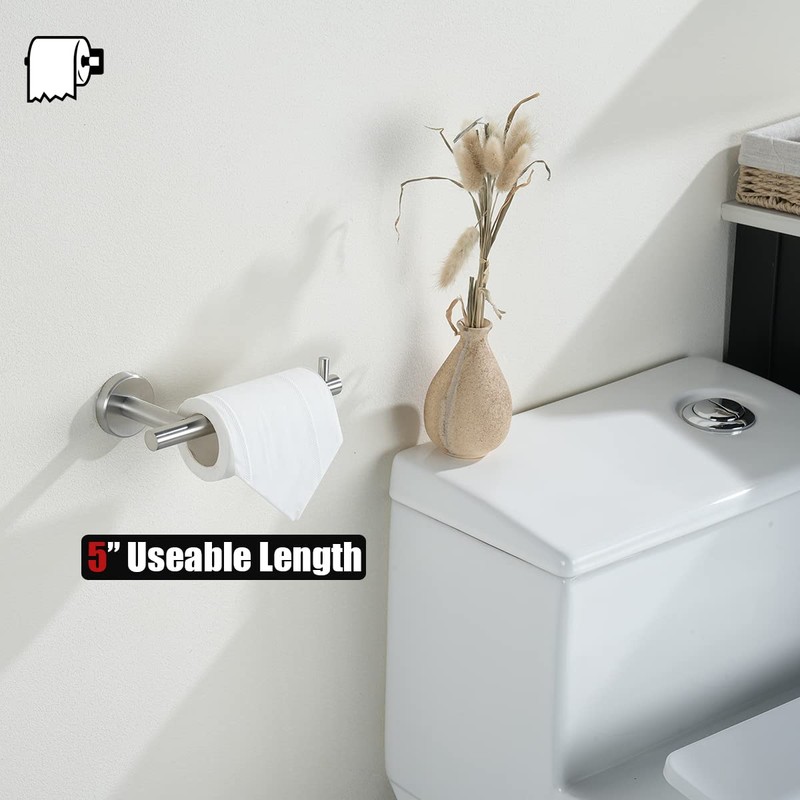 JQK Toilet Paper Holder, 5 Inch 304 Stainless Steel Thick