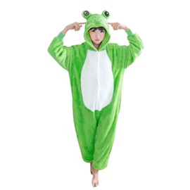 iNewbetter Christmas Costumes Sleepsuit Costume Cosplay Kigurumi Onesie Pajamas Frog S Dark Green