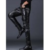 Idopy Men`s Rock Steampunk Gothic Lace Up Cosplay Party PU
