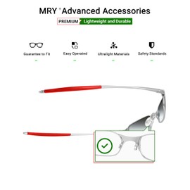 Mryok 2 Pair Replacement Earsocks Nosepieces Kits for Oakley Wiretap - Red & Black