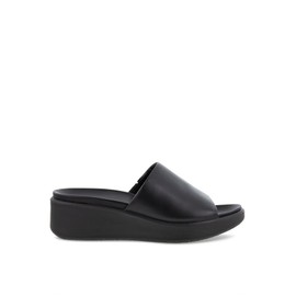ECCO Women's Flowt Luxery Wedge Slide Sandal, Black, 7-7. 5