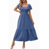 OFEEFAN Casual Dresses for Women Summer Maxi Dresses Flutter Sleeve