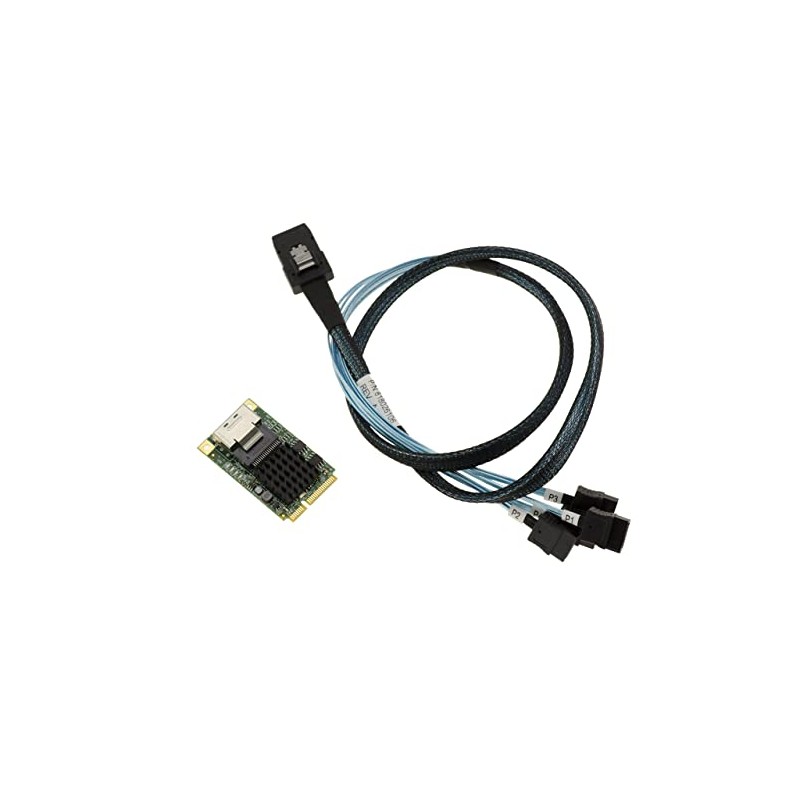 KALEA-INFORMATIQUE Mini PCI Express MiniPCIE Controller Card 4 Port SATA