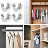 Yosawo 4Pcs Closet Pole Sockets Stainless Steel U-Shaped Flange Rod