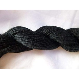 Black Fingering Weight Soft Washable Synthetic Sock Yarn
