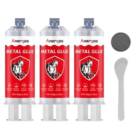 Metal Glue 2.82oz Super Glue Metal to Metals Adhesive for Liquid Weld, Cold Weld, Exhaust Repair kit, Weld Stainless Steel, Iron, Aluminum, Fiberglass, Plastic (epoxy Glue 3PCS)