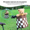 Felt Bicycle Basket Felt Cloth Foldable Detachable Brown and White