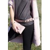 styleBREAKER 03010103 Women's Leather Belt with Rivets and Shiny Surface,