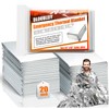 DLOUBLEIY 20-Pack Emergency Thermal Blankets, Heavy Duty Mylar Space Blanket