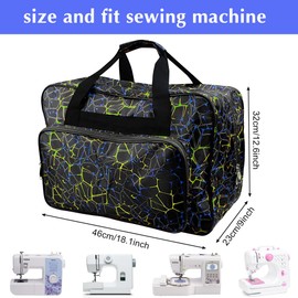 DTYGUIXE Sewing Machine Bag Sewing Machine Carry Bag 46 x 23 x 21 cm Sewing Machine Transport Bag Sewing Machine Organiser Universal Sewing Machine Bag for Studios, Clothing Stores, Home Use, black,