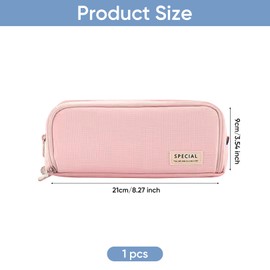 Keltra Pencil Case for Girls Secondary School,Large Capacity Pencil Case Boys Aesthetic Cases Pouch Stationery Bag Included Compartments High Multi-Layer Storage Pencilcase for Pencils (Rosa)