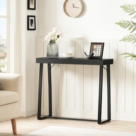 MAHANCRIS Narrow Console Table, Black Entryway Table for Hallway, Small Foyer Tables for Entryway, Behind Couch Sofa Table for Living Room, Hallway, Corridor, Easy Assembly, Black CTHB11801