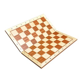 The House of Staunton Folding Maple & Mahogany Wooden Chess Board - 2.25" with Notation