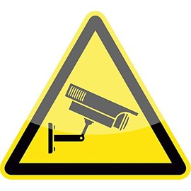 Zirni Video Surveillance CCTV Warning Sign Sticker Decal Design