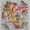 2 individual Paper Decoupage BEVERAGE NAPKINS -CALIFORNIA STATE COLLECTION