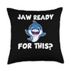 Shark Novelty Apparel Cute Jaw Shark Throw Pillow, 18x18, Multicolor