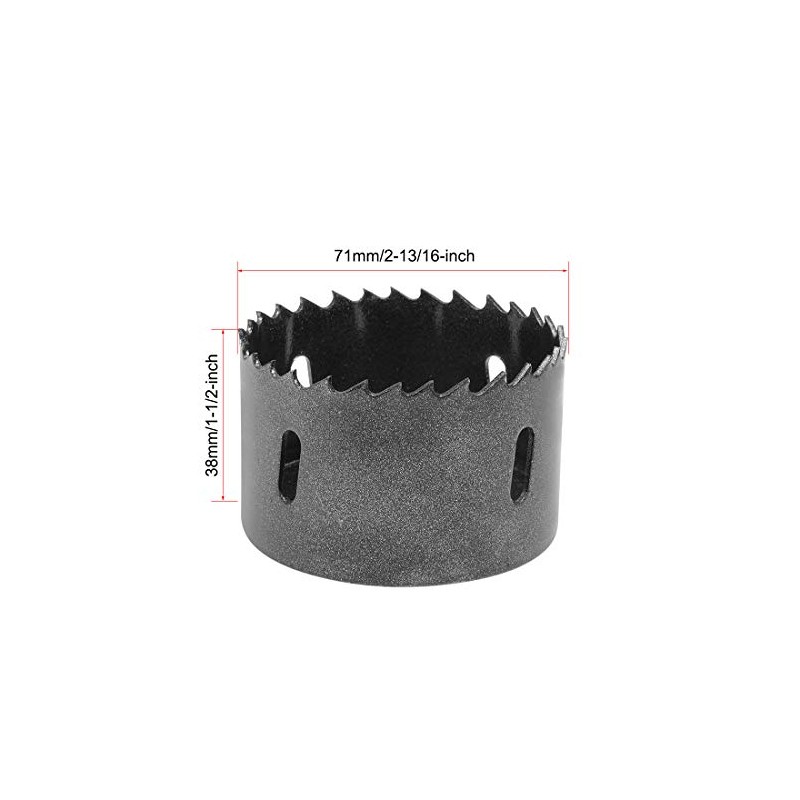 uxcell 2-13/16 Inch (71mm) Bi-Metal Hole Saw for Cutting Aluminum