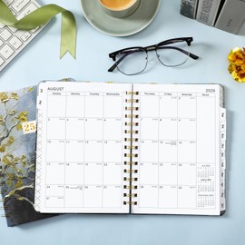 2025-2026 Planner - Weekly & Monthly Planner 2025-2026, July 2025 to June 2026, 6.4" x 8.5", Academic 2025-2026 Planner with Sturdy Metal Ring, Elastic Closure, 12 Monthly Tabs, Back Pocket