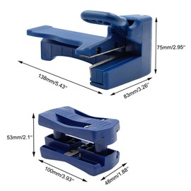 Luomorgo 2 Pcs Edge Banding Trimmer & Handle Edge Trimmer, Mini Plastic PVC Plywood Melamine Wood Veneer Double Edge Band Cutter, Manual Trimming Woodworking Tool