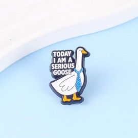 Today I Am A Serious Goose Enamel Pin, Silly Goose Pin Brooch, Funny Gift For Silly Friend Meme Lover, Sassy Animal Joke Brooches, Wacky Honk Lapel Badge, Quirky Humor Accessories