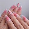 Rose Chrome Handmade Nail Tips - Long Ballerina / 로즈크롬