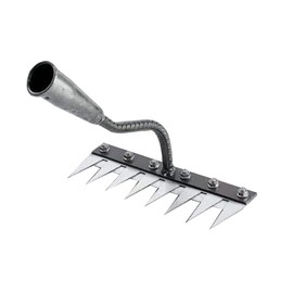 8-Tooth Carbon Steel Weeding Rake 2.0, Upgraded Detachable Hoe, Weeding, Gardening and Backyard Lawn Loosening Tool