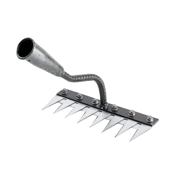 8-Tooth Carbon Steel Weeding Rake 2.0, Upgraded Detachable Hoe, Weeding,