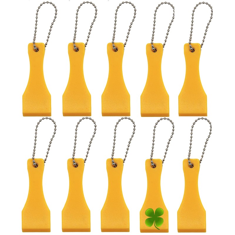 10pcs Plastic Scraper Tool Keychain, Scraper for Lottery Ticket, Scoop