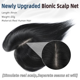 Wirctp Bangs Hair Clip,100% Real Human Hair Bangs 360°3D Cover Clip in Bangs with Toppers Hair Pieces for Woman Fake Bangs Hair Extensions for Daily Wear(Black，Side Bangs)