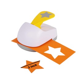 Craft Lever Punch 3 inch Star Punch DIY Handmade Paper Punch (White 3inch Star)