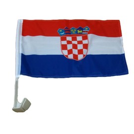 MWS (2 Pack Croatia Country Car Window Vehicle 12x18 12"x18" Flag