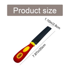 Flat Metal File Sharp Grinding Flat File Comfort Handle Flat Mill File for Wood and Metal Carving Craftsman