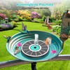 GAIZERL Solar Fountain Cyan Flower, Upgrade 3.5W Solar Bird Bath