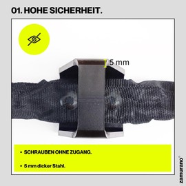 zamurano. High Security Anti-Theft Chain Anchor Ideal for Motorcycles and Bikes Floor or Wall Clamp (2)