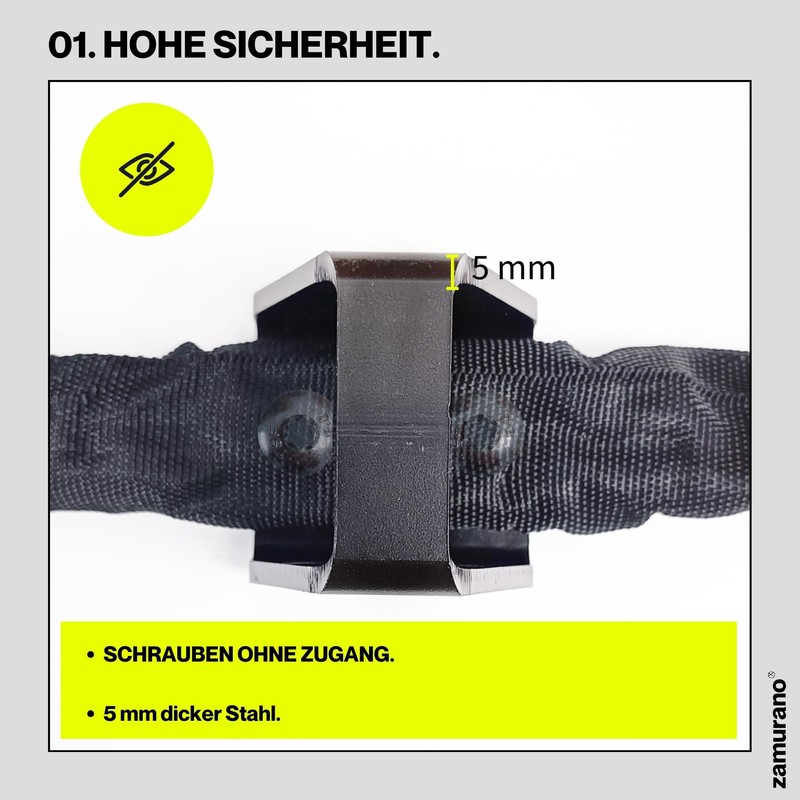 zamurano. High Security Anti-Theft Chain Anchor Ideal for Motorcycles and