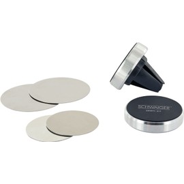 SCHWAIGER -LHSET1 511 Magnetic Holder Set | with 2 Variants: 1x via Four-Prong Clip, 1x for Sticking | in Car | for Smartphones