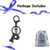 Dabihu Initial Letter Keyring for Women Men Alphabet Keychain Stainless