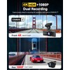 REDTIGER 4K HDR Dash Cam Front and Rear, STARVIS 2
