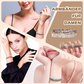 YUFFQOPC Women's Beads, Women's Crystal Beads Bracelet, Multilayer Stone Bracelet, Multilayer Crystal Stone Beads Bracelets, Boho Fashion Jewellery Bracelet for Women Girls Gifts, Crystal, Crystal