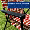 EasyGo Product Lawn Chair Folding Steel Webbing Chaise Patio Lounger