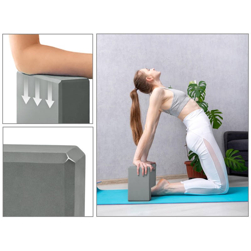 EXERZ Yoga Blocks 2 pack, Gym Blocks, Exercise Workout Fitness