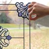 In Home InHome NH2366 Caming Line Stained Glass Decals, Black
