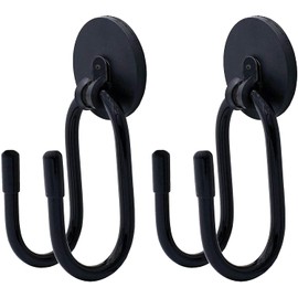 AUXPhome 2/PK Magnetic Hooks, Strong Magnet Hooks Magnetic Hanger for Cowboy Hat, Hard hat, Cords,Tools,Bags,Towels, Shoes, Toys, Umbrella, Cap,etc - No Scratches to The Surface