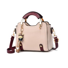 NICOLE & DORIS Small Top Handle Handbags for Women Crossbody Bag Cute Shoulder Bags PU Leather Messenger Bags for Girls Ladies Satchel Bag Khaki