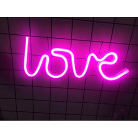 Letrero Luminoso LED Neon Amor *Varios Modelos* Para Toda Ocasión - Neon Signs for Wall Decor (Love)