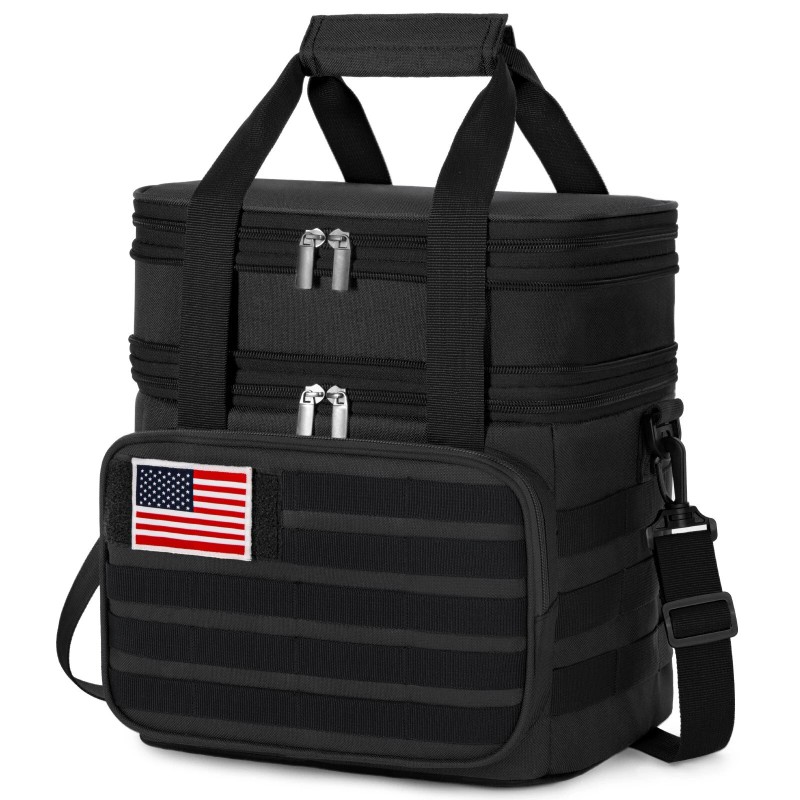 Lifewit Double Deck Tactical Lunch Box for Men, Expandable Leakproof