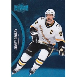 2021-22 Upper Deck Skybox Metal Universe Hockey #150 Sidney Crosby Retro Jersey Blue Spectrum Parallel Hockey Card