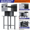 Stainless Steel 6"x6"(Actual 5.5"x5.5") Post Base Bracket Concrete, Wet Set